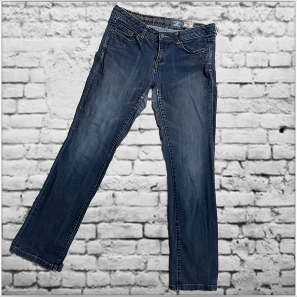 Converse One Star Jeans Bootcut Blue Distressed Denim Size 8 Women’s Stretch - Picture 9 of 9